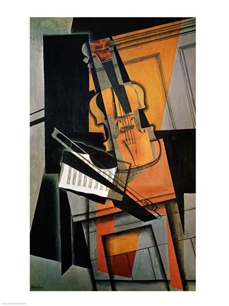 Framed Violin, 1916 Print