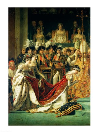 Framed Consecration of the Emperor Napoleon and the Coronation of the Empress Josephine, detail Print