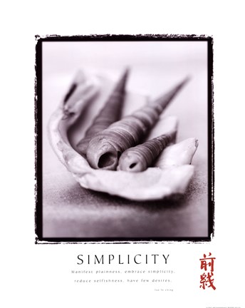 Framed Simplicity - Shells Print