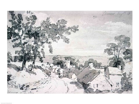 Framed Entrance to the Village of Edensor, 1801 Print