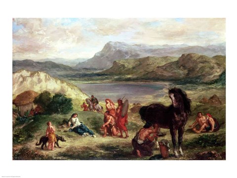 Framed Ovid among the Scythians, 1859 Print