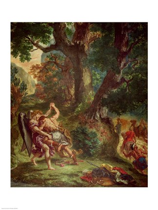 Framed Fight between Jacob and the Angel Print