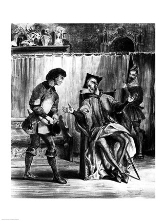 Framed Mephistopheles and the Pupil, from Goethe&#39;s Faust Print