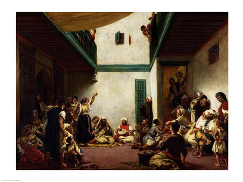 Framed Jewish wedding in Morocco, 1841 Print