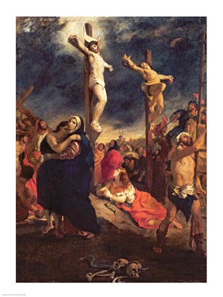 Framed Christ on the Cross, 1835 Print