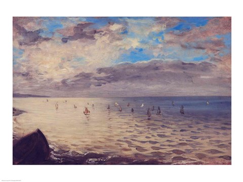 Framed Sea Viewed from the Heights of Dieppe Print