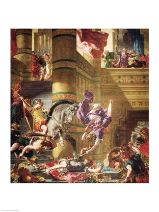 Framed Expulsion of Heliodorus from the Temple Print