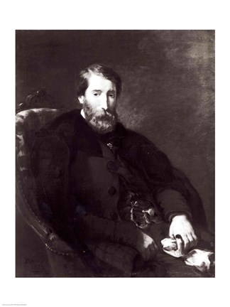 Framed Portrait of Alfred Bruyas Print