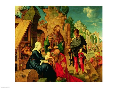 Framed Adoration of the Magi, 1504 Print