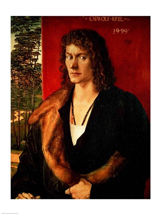 Framed Portrait of Oswolt Krel, 1499 Print