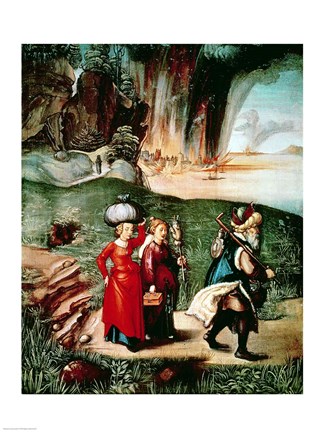 Framed Lot and his Daughters Print