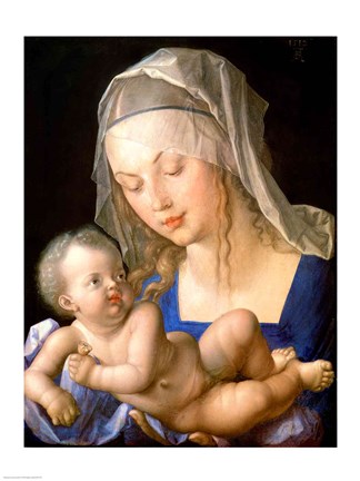 Framed Virgin and child holding a half-eaten pear, 1512 Print