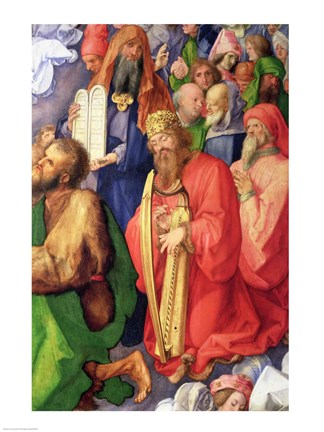 Framed Landauer Altarpiece: King David, 1511, Detail Print