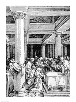 Framed Presentation in the Temple Print