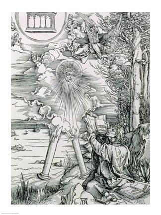 Framed St. John Devouring the Book from the 'Apocalypse' Print