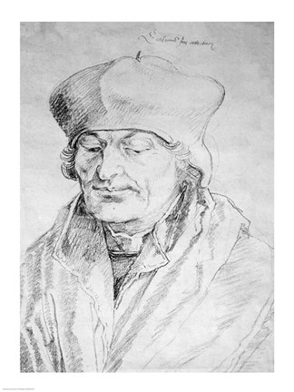 Framed Portrait of Desiderius Erasmus Print