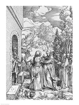 Framed Visitation, from the &#39;Life of the Virgin&#39; series, c.1503 Print
