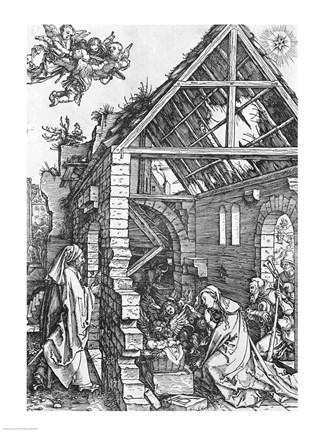 Framed Nativity, from the &#39;Life of the Virgin&#39; series, c.1503 Print