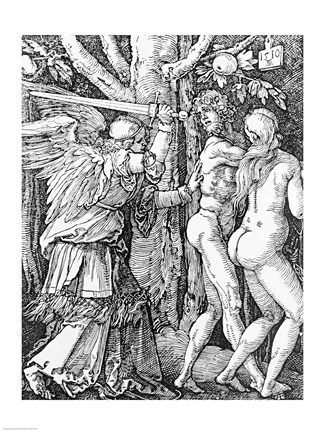 Framed Expulsion from Paradise, 1510 Print
