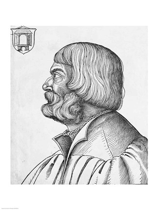 Framed Self portrait, 1527 Print