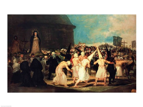Framed Procession of Flagellants, 1815-19 Print