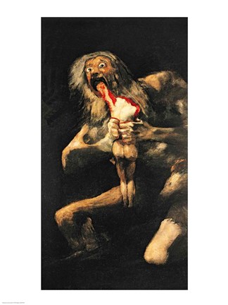 Framed Saturn Devouring one of his Children, 1821-23 Print