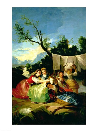 Framed Washerwomen, before 1780 Print