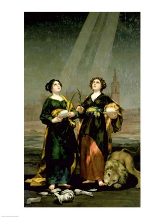 Framed St. Justina and St. Rufina, 1817 Print