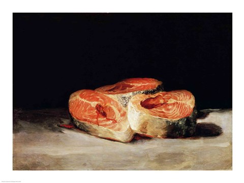 Framed Still Life with Slices of Salmon Print
