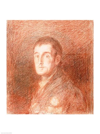 Framed Study for an equestrian portrait of the Duke of Wellington Print