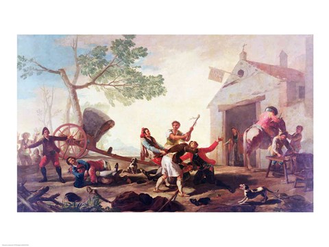 Framed Fight at the Venta Nueva, 1777 Print