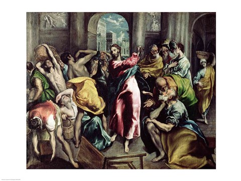 Framed Christ Driving the Traders from the Temple, c.1600 Print
