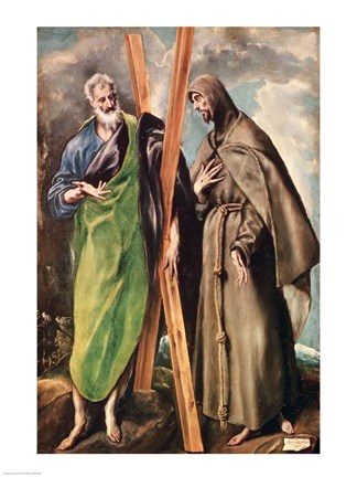 Framed SS. Andrew and Francis of Assisi Print