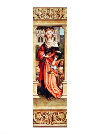 Framed St. Elizabeth of Hungary Print