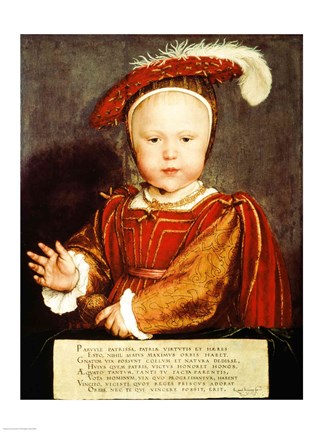 Framed Portrait of Edward VI as a child Print