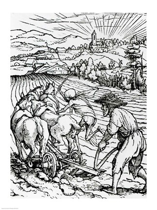 Framed Death and the Ploughman Print