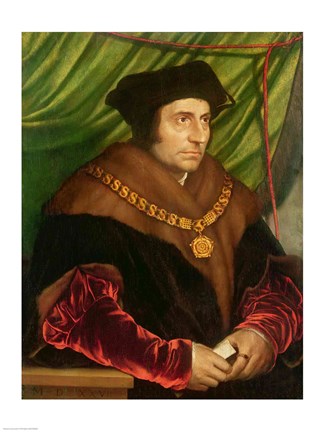 Framed Portrait of Sir Thomas More Print