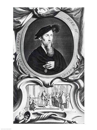 Framed Portrait of Edward Seymour, 1536, Detail Print