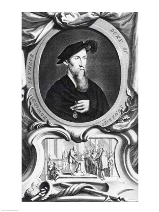 Framed Portrait of Edward Seymour, 1536, Detail Print