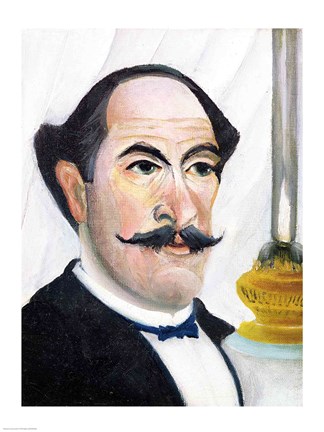 Framed Self portrait - close Print