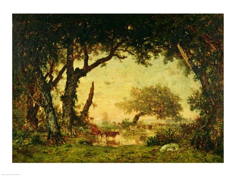 Framed Edge of the Forest at Fontainebleau Print
