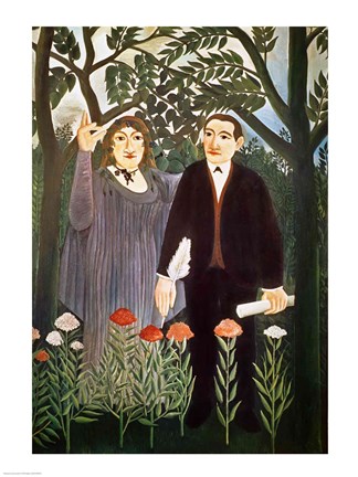 Framed Muse Inspiring the Poet - detail Print