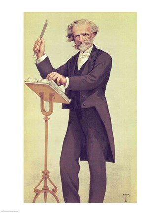 Framed Giuseppe Verdi Print