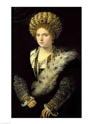 Framed Portrait of Isabella d&#39;Este Print