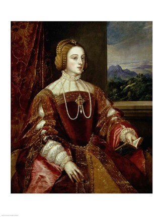 Framed Portrait of the Empress Isabella of Portugal, 1548 Print
