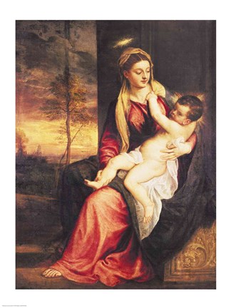 Framed Virgin with Child at Sunset, 1560 Print