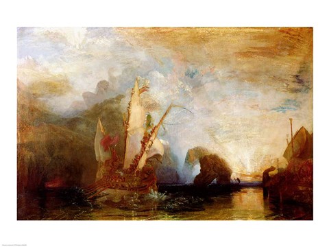 Framed Ulysses Deriding Polyphemus, 1829 Print