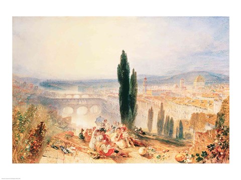 Framed Florence from near San Miniato, 1828 Print