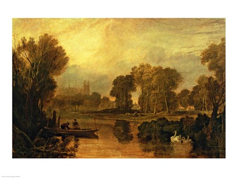 Framed Eton College from the River Print