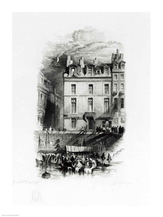 Framed Napoleon's Lodgings on the Quai Conti Print